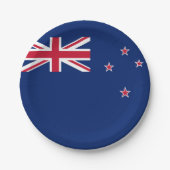 Patriottisch papier bord met vlag van Nieuw-Zeelan (Voorkant)