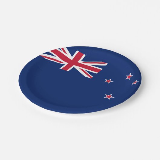 Patriottisch papier bord met vlag van Nieuw-Zeelan (Gekanteld)