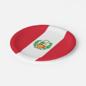 Patriottisch papier bord met vlag van Peru (Gekanteld)