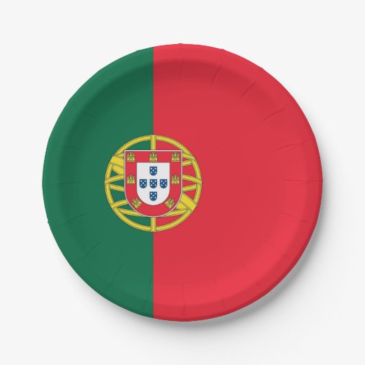 Patriottisch papier bord met vlag van Portugal (Voorkant)