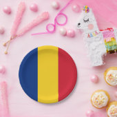 Patriottisch papier bord met vlag van Roemenië (Feest)