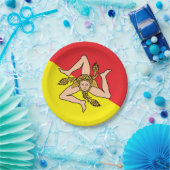 Patriottisch papier bord met vlag van Sicilië, Ita (Feest)