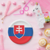Patriottisch papier bord met vlag van Slowakije (Feest)