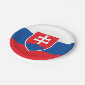 Patriottisch papier bord met vlag van Slowakije (Gekanteld)