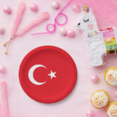 Patriottisch papier bord met vlag van Turkije (Feest)