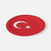 Patriottisch papier bord met vlag van Turkije (Gekanteld)