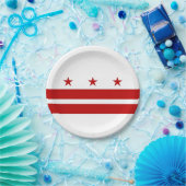 Patriottisch papier bord met Washington DC-vlag (Feest)