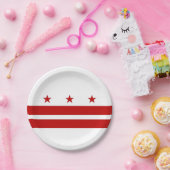 Patriottisch papier bord met Washington DC-vlag (Feest)
