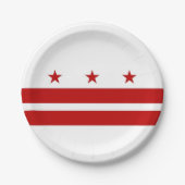 Patriottisch papier bord met Washington DC-vlag (Voorkant)