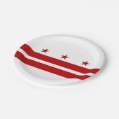 Patriottisch papier bord met Washington DC-vlag (Gekanteld)