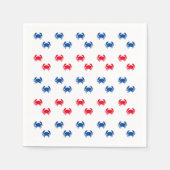 Patriottisch papier voor rode witte en blauwe krab servet (Voorkant)