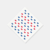 Patriottisch papier voor rode witte en blauwe krab servet (Hoek)