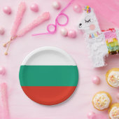 Patriottisch papieren bord met Bulgaarse vlag (Feest)