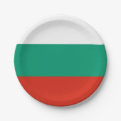 Patriottisch papieren bord met Bulgaarse vlag (Voorkant)