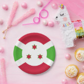 Patriottisch papieren bord met Burundese vlag (Feest)