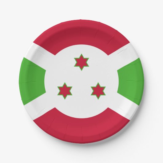 Patriottisch papieren bord met Burundese vlag (Voorkant)