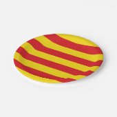 Patriottisch papieren bord met Catalaanse vlag (Gekanteld)