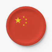 Patriottisch papieren bord met Chinese vlag (Voorkant)