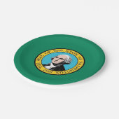 Patriottisch papieren bord met de staatsvlag van W (Gekanteld)