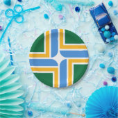 Patriottisch papieren bord met de vlag van Portlan (Feest)