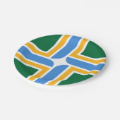 Patriottisch papieren bord met de vlag van Portlan (Gekanteld)