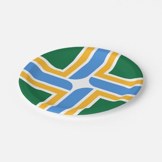 Patriottisch papieren bord met de vlag van Portlan (Gekanteld)