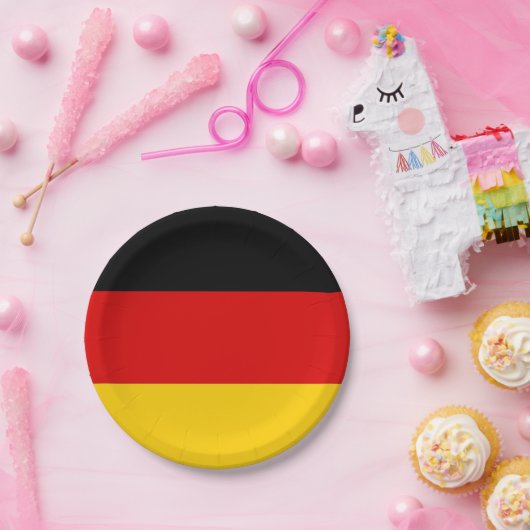 Patriottisch papieren bord met Duitse vlag (Feest)