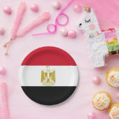 Patriottisch papieren bord met Egyptische vlag (Feest)