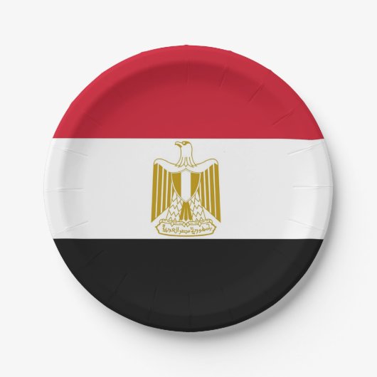 Patriottisch papieren bord met Egyptische vlag (Voorkant)