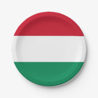 Patriottisch papieren bord met Hongaarse vlag