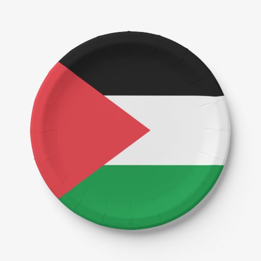 Patriottisch papieren bord met Palestijnse vlag (Voorkant)