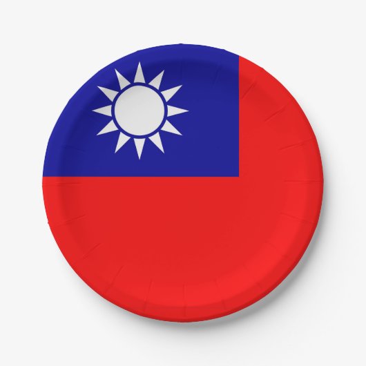 Patriottisch papieren bord met Taiwanese vlag (Voorkant)