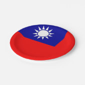 Patriottisch papieren bord met Taiwanese vlag (Gekanteld)