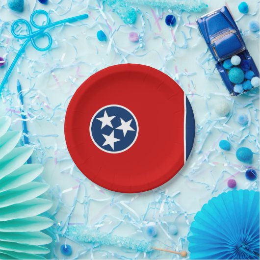Patriottisch papieren bord met Tennessee vlag (Feest)
