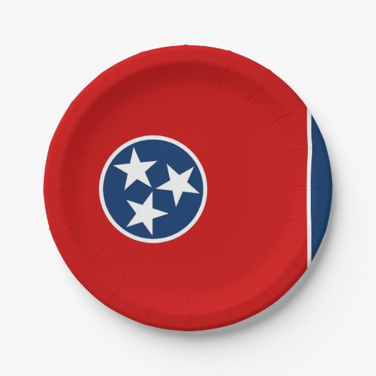 Patriottisch papieren bord met Tennessee vlag (Voorkant)