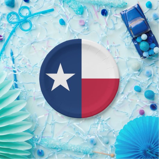 Patriottisch papieren bord met Texaanse vlag (Feest)