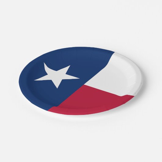 Patriottisch papieren bord met Texaanse vlag (Gekanteld)