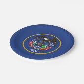 Patriottisch papieren bord met Utah-vlag (Gekanteld)