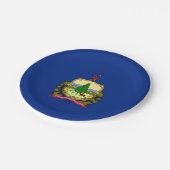 Patriottisch papieren bord met Vermont-vlag (Gekanteld)