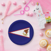 Patriottisch papieren bord met vlag van Amerikaans (Feest)