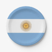 Patriottisch papieren bord met vlag van Argentinië (Voorkant)