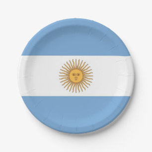 Patriottisch papieren bord met vlag van Argentinië