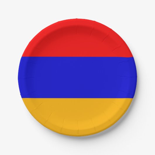 Patriottisch papieren bord met vlag van Armenië (Voorkant)