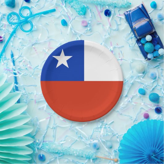 Patriottisch papieren bord met vlag van Chili (Feest)