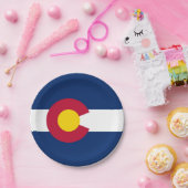 Patriottisch papieren bord met vlag van Colorado (Feest)