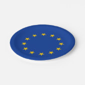 Patriottisch papieren bord met vlag van de EU (Gekanteld)