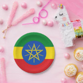 Patriottisch papieren bord met vlag van Ethiopië (Feest)