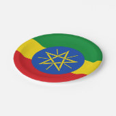 Patriottisch papieren bord met vlag van Ethiopië (Gekanteld)