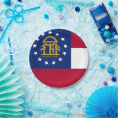 Patriottisch papieren bord met vlag van Georgië (Feest)