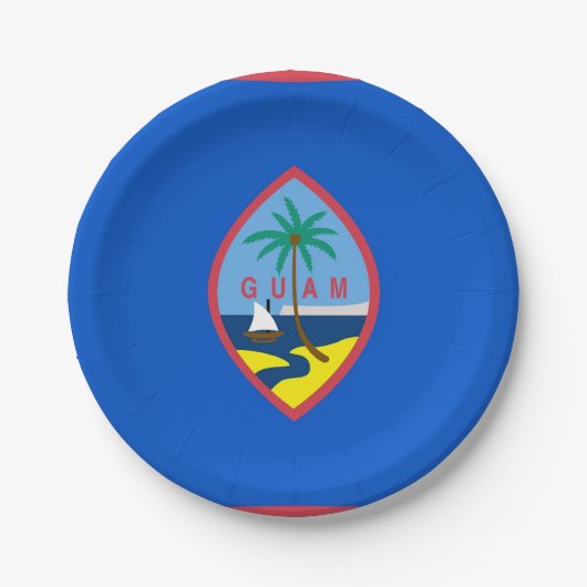 Patriottisch papieren bord met vlag van Guam (Voorkant)